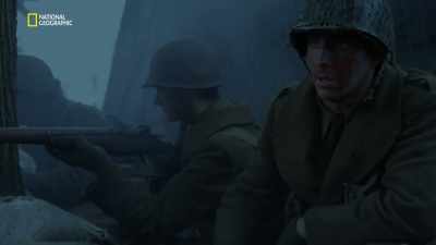 And climbs over the rubble. - Hitler's Last Stand