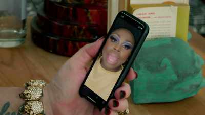 And she couldn't even
be bothered to get
in drag for this. - Dr. Jackie