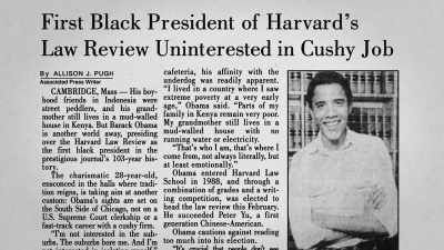 And decided not to take
what might have been - Obama: In Pursuit of a More Perfect Union