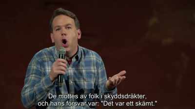 And his defense was, "I'm joking." - Mike Birbiglia: Thank God for Jokes