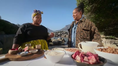 - And that directly translate
to samp and beans with bones. - Searching for Soul Food