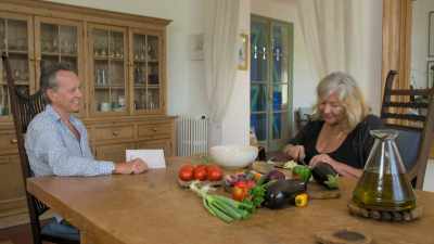 And she does it through
vegetables and cooking, - Write Around the World with Richard E Grant