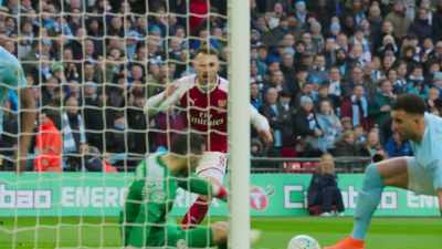 And eventually Bravo makes the save
inside the six yard area - All or Nothing: Manchester City