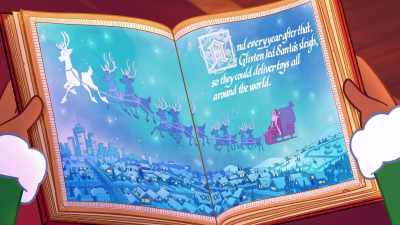 "And every year after that,
Glisten led Santa's sleigh, - Glisten and the Merry Mission