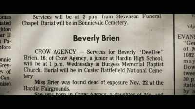 And everybody
called her "DeeDee." - Murder in Big Horn