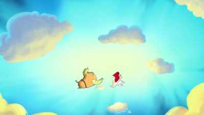 And they fell like, ah,
like the way stuff that falls - The Epic Tales of Captain Underpants