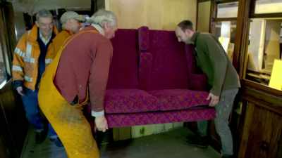 And fitting the furniture's - Great Rail Restorations with Peter Snow