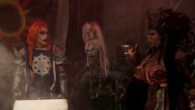 - And who gave you two the
right to be barking orders? - The Boulet Brothers' Dragula: Titans