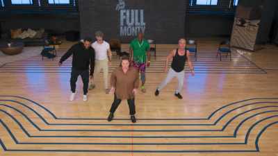 And you go, touch, out,
left and right. - The Real Full Monty