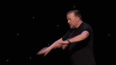 And he got out,
no towel, just dripping wet, - Ricky Gervais: SuperNature
