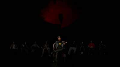 And when he jumped off,
he re-emerged, it says, - Wu-Tang Clan: Of Mics and Men