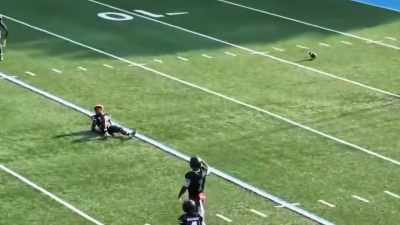 And his helmet comes off! - BS High