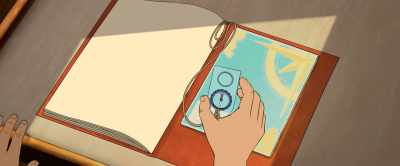 And here, have a look.
There's a map inside. - Kensuke's Kingdom