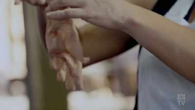 And here I have David's latex hand. - Aussie Inventions That Changed The World