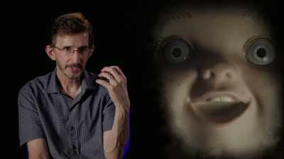 And he's got his chin down, - Doc of Chucky
