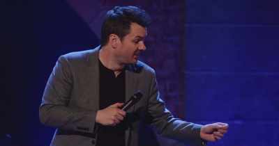 And she high-fived me
and skipped down there. - Jim Jefferies: This Is Me Now