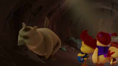 And that hole there
sure looks like my handiwork, - The Chicken Squad