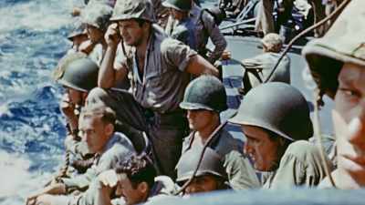 And hopes the enemy is buckling. - The Pacific War in Color