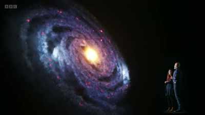 And so how far does
the entire galaxy stretch? - Secrets of Size: Atoms to Supergalaxies