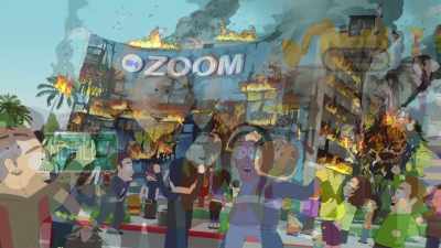 And we humans
are cleaning up the mess - South Park: Post COVID