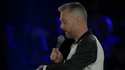 And I found this out
from a guy at my front door. - Nate Bargatze: Hello World