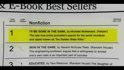 And I have not had
reviews like that - I'll Be Gone in the Dark