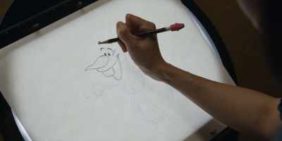 And I like to start right
where the eyebrows are, - Sketchbook