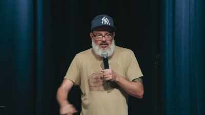 And I open the door,
it's a small bathroom, - David Cross: Oh Come On