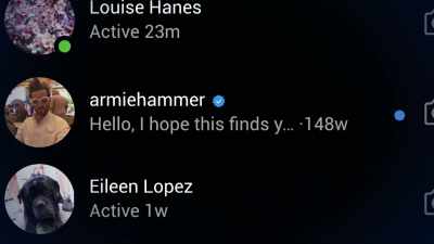 And I had seen that
he had already messaged me in 2017. - House of Hammer