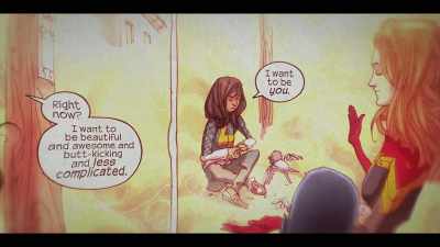 And I think the first time
that Kamala Khan gets powers, - Marvel's 616