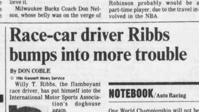 And I yelled at him and - Uppity: The Willy T. Ribbs Story