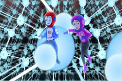 And ice is solid water,
so the particles aren't going anywhere. - The Magic School Bus Rides Again