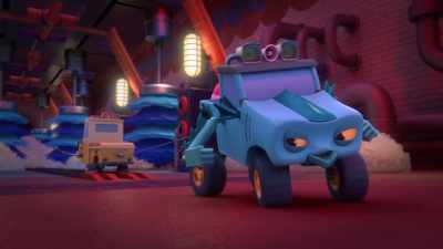 And I'll use my grappling hook
to pull her to safety. - Mighty Monsterwheelies