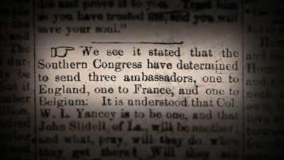 And in 1861, they're
in the process - Abraham Lincoln