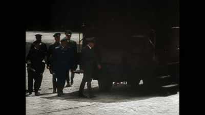 And in this quaint, old,
wartime Wagons-Lits car, - Hitler and the Nazis: Evil on Trial