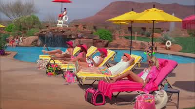 It's out with the old And in with the new Goodbye, clouds of grey Hello, skies of blue A dip in the pool A trip to the spa Endless days in my chaise The whole world according to moi Excuse me. - High School Musical 2