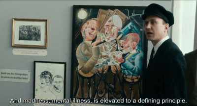 And insanity, mental
illness, becomes a principle.
. - Never Look Away