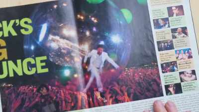 And inside of Newsweek
there was a two-page spread, - The Flaming Lips Space Bubble Film