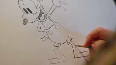 And this is Mickey as he was designed by
Walt and Ub Iwerks. - Mickey: The Story of a Mouse