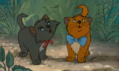 Now I am Amelia Gabble and this is my sisterMiss Abigail Gabble We're twin sistersYou might say we're related - The Aristocats