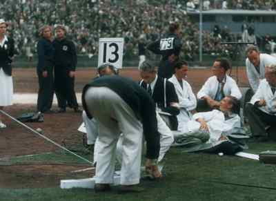 And it's 45 feet, one and a half inches. - XIVth Olympiad: The Glory of Sport