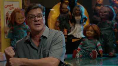 And it's Chris hitting the head
so hard that it just removed it - Doc of Chucky