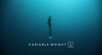 And it's going down
with a weighted sled - Freediver