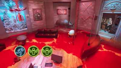 And Jocelyn is across the exit!
They've got two points! - Floor Is Lava