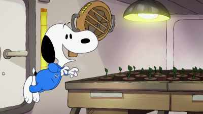 And just like on Earth, - Snoopy in Space
