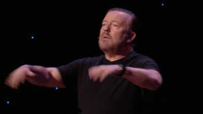 And they lay you on this bench,
on your back to start with, - Ricky Gervais: SuperNature