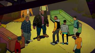- And nobody leaves this family.
- [thugs agreeing] - Your Friendly Neighborhood Spider-Man
