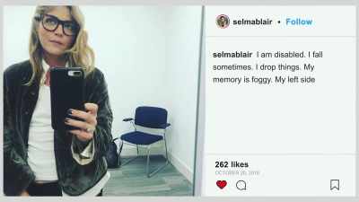 "And my left side is asking
for directions from a broken GPS. - Introducing, Selma Blair