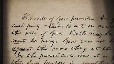 And Lincoln writes a
memo to himself that has - Abraham Lincoln