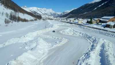 And Livigno's geography makes it ideal
for ice driving, - Europe From Above
